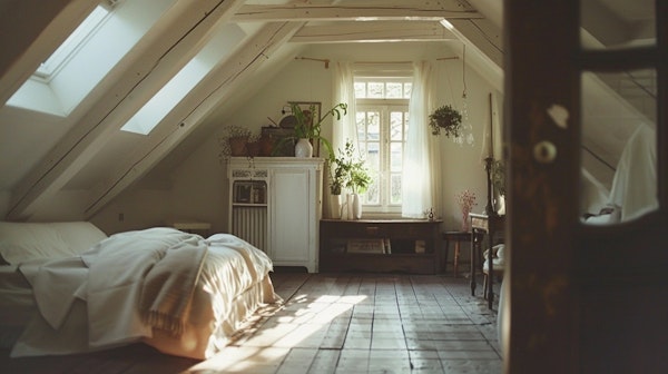 Cozy Attic Room with Rustic Charm