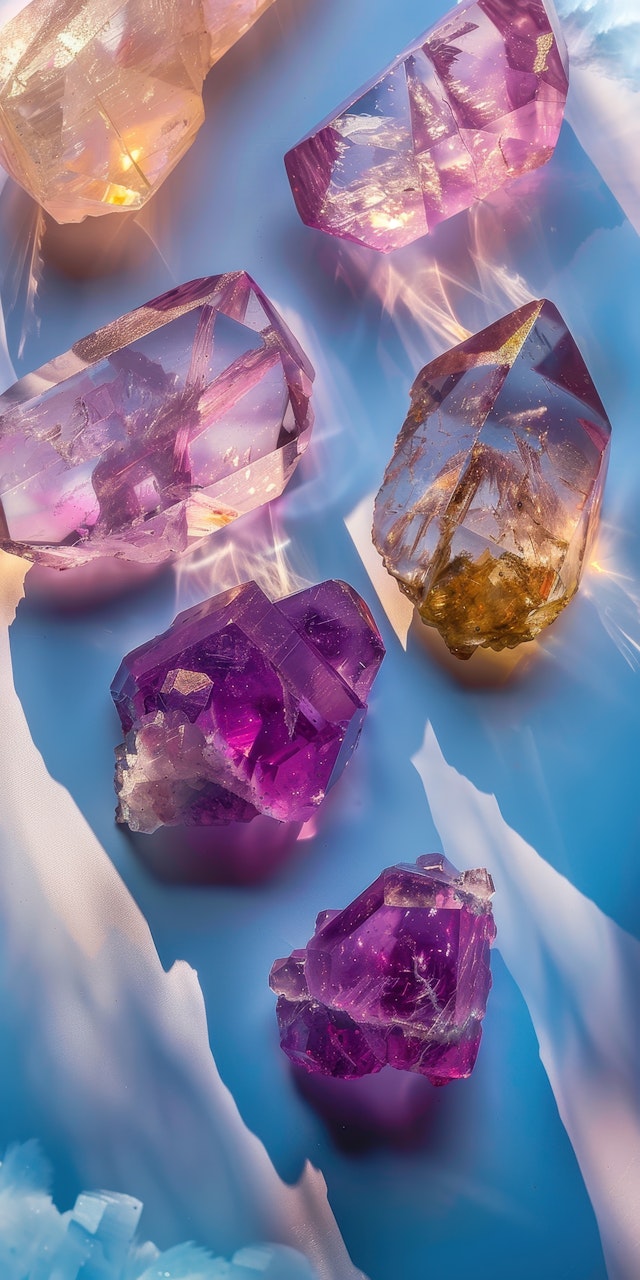 Vibrant Faceted Crystals