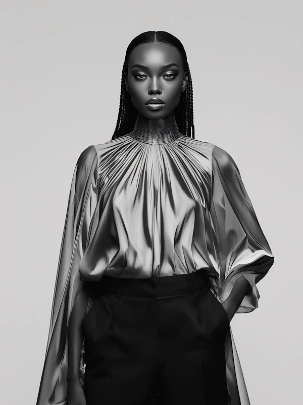 Futuristic Elegance Portrait