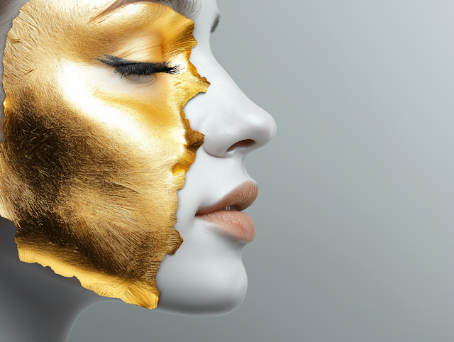 Gold Leaf Face Profile