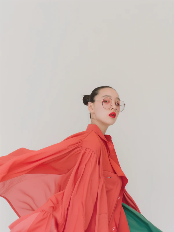 Stylish Woman in Red