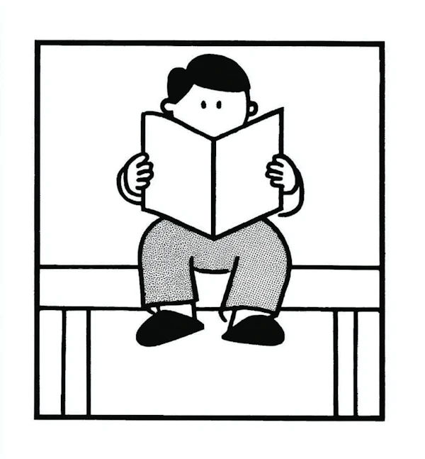 Stylized Reading Figure