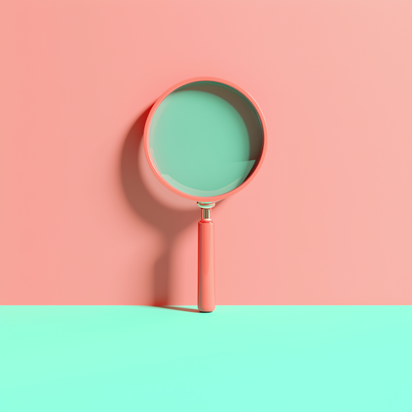 Elegant Pastel Magnifying Glass