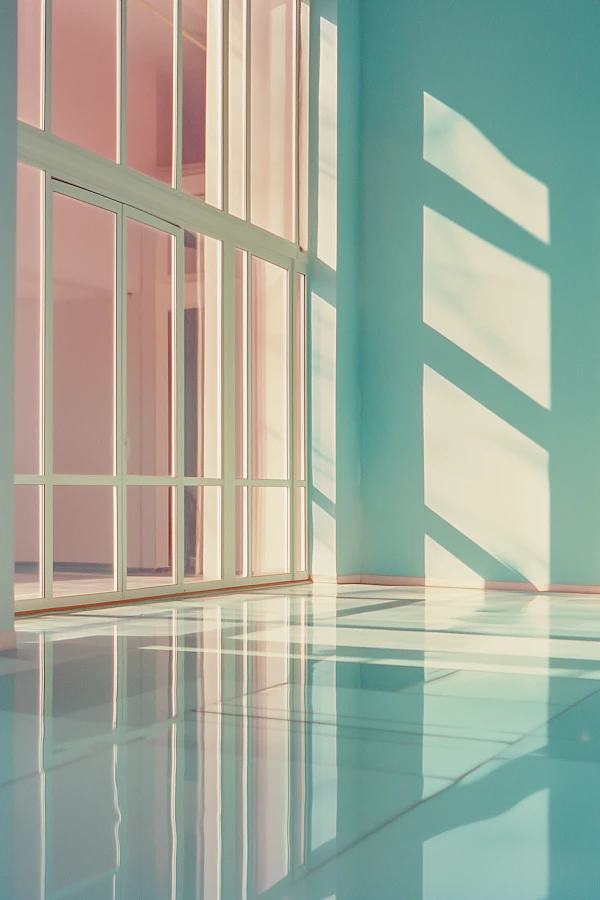 Serene Interior with Sunlit Patterns