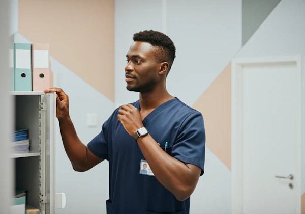 Man in Medical Scrubs