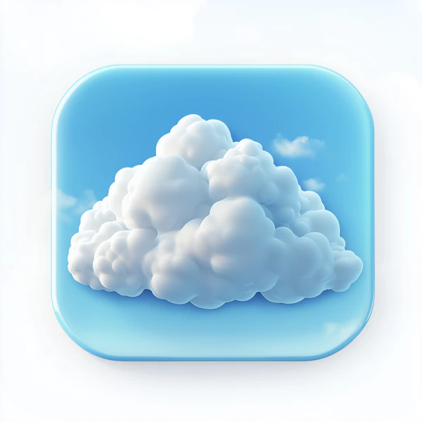 3D Cloud in Blue Sky
