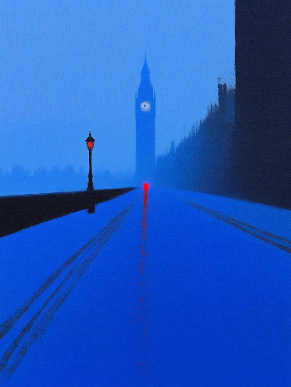 Foggy Urban Big Ben Scene
