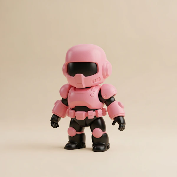 Stylized Pink Robot