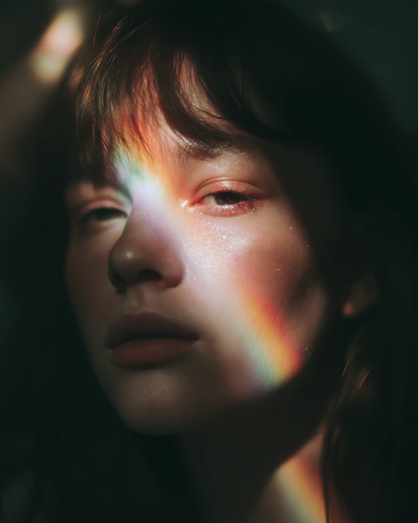 Rainbow Light Portrait
