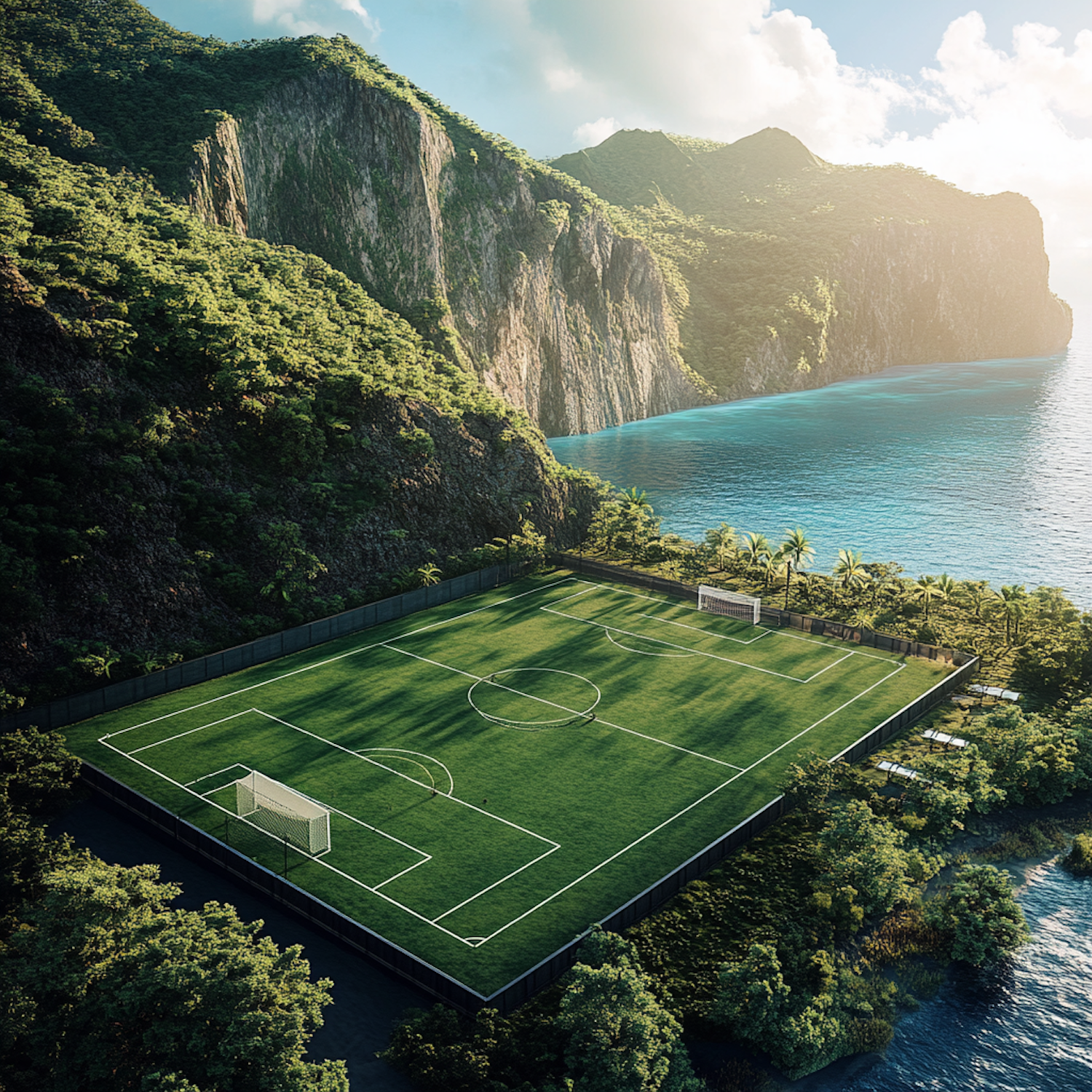 Tropical Football Field