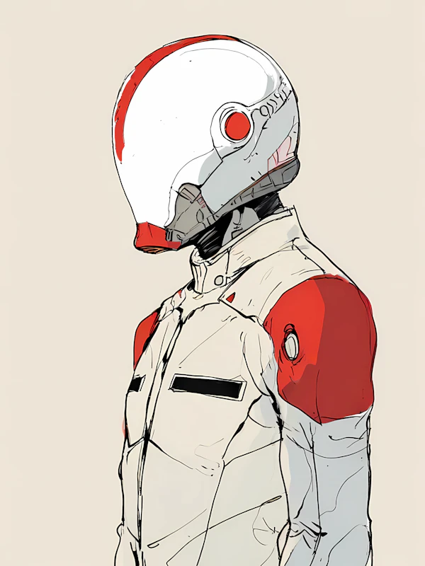 Futuristic Figure in Sci-Fi Suit