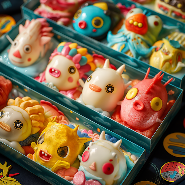 Colorful Stylized Toy Creatures Collection