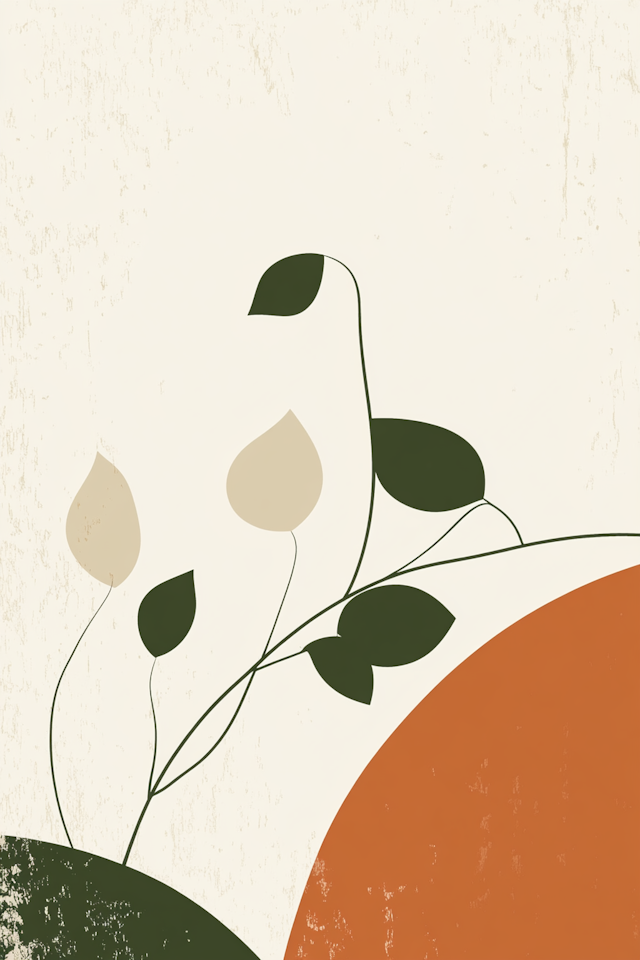 Minimalist Abstract Plant Design