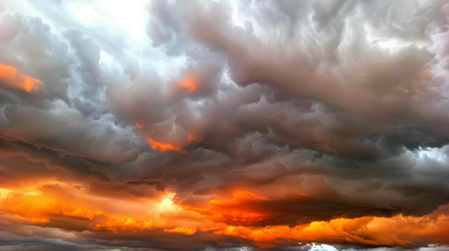 Dramatic Sky with Swirling Clouds