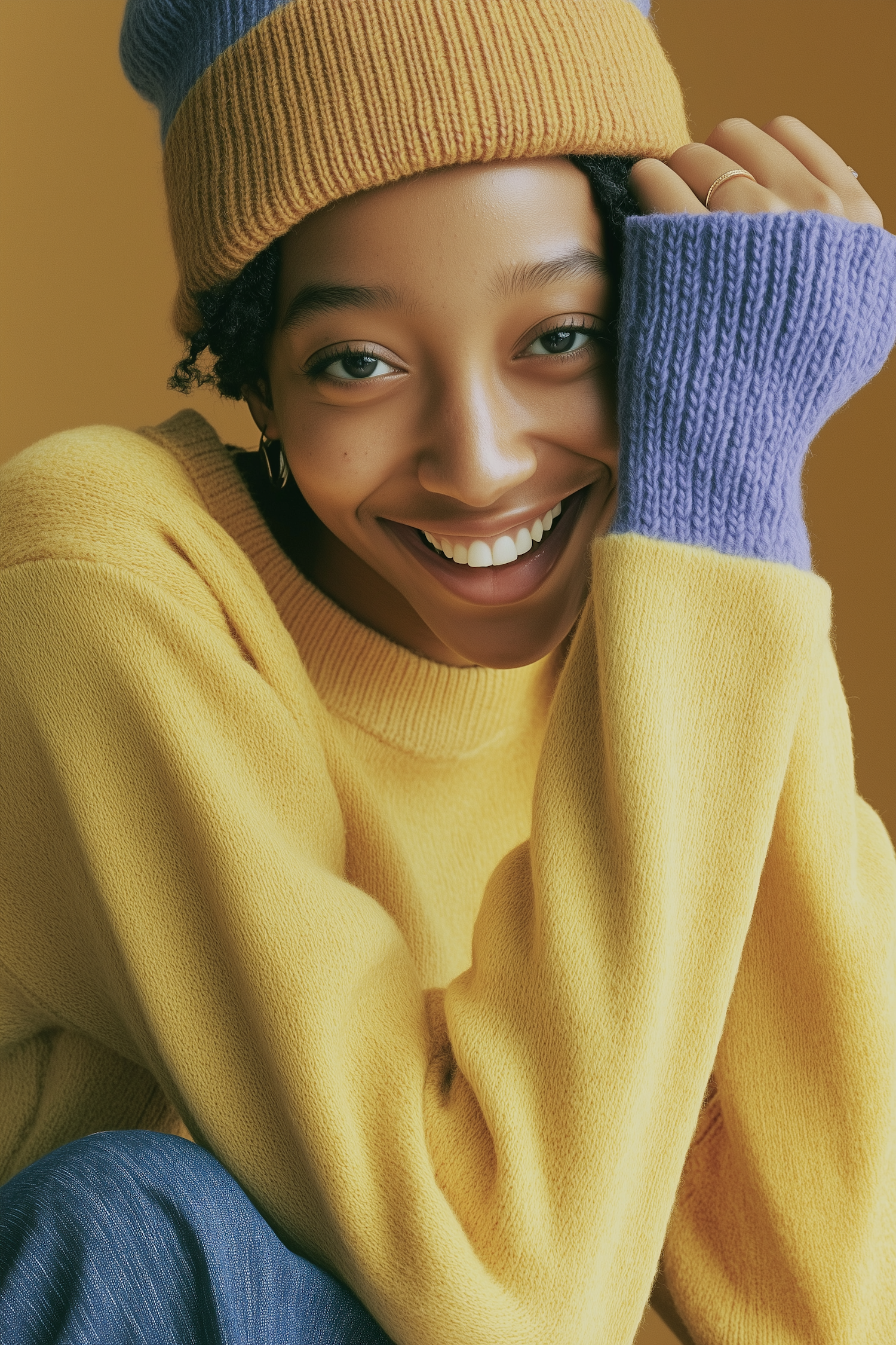 Smiling Woman in Yellow