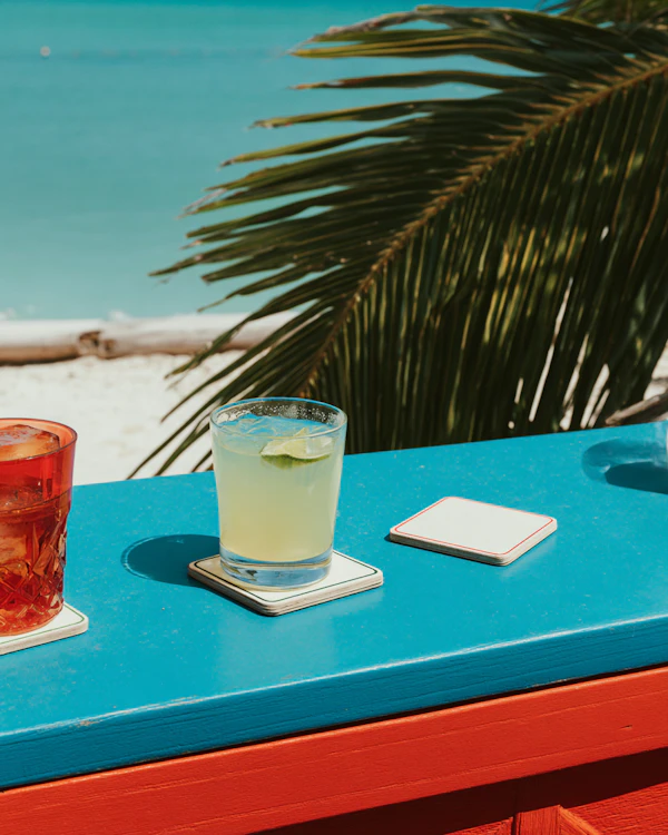 Tropical Drinks on Bar