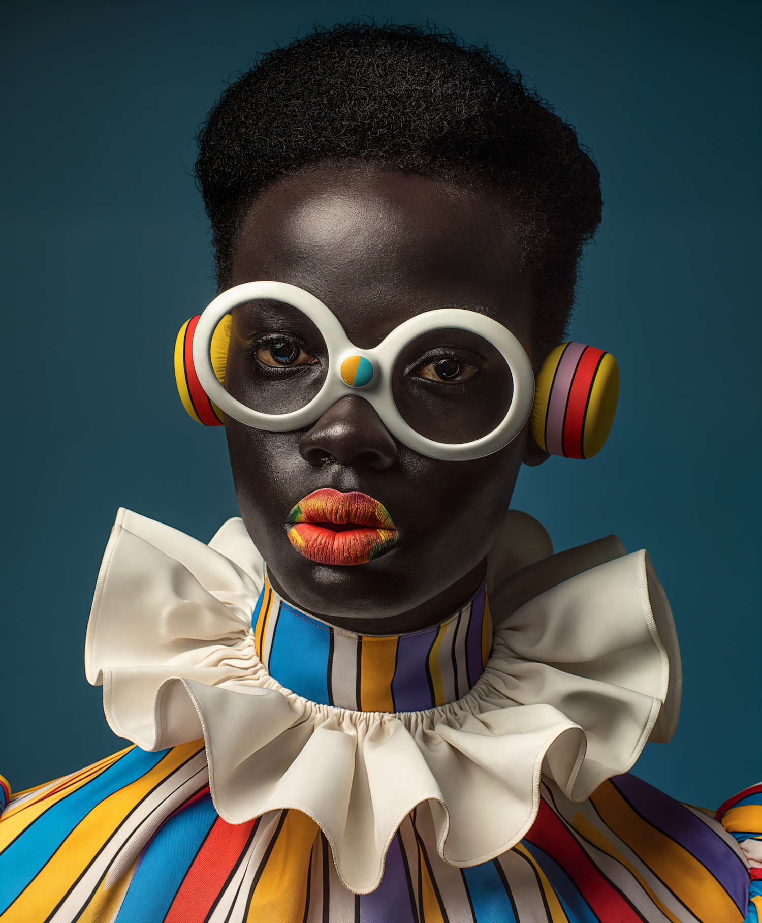 Portrait of a Confident Black Woman in Colorful Attire