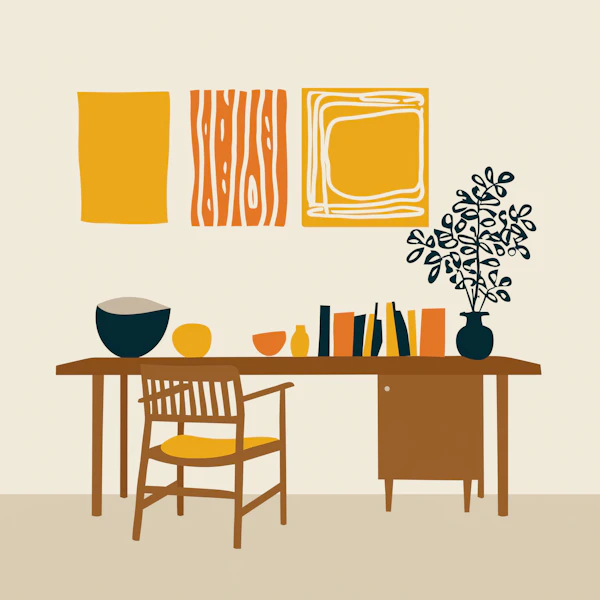Minimalist Workspace Art