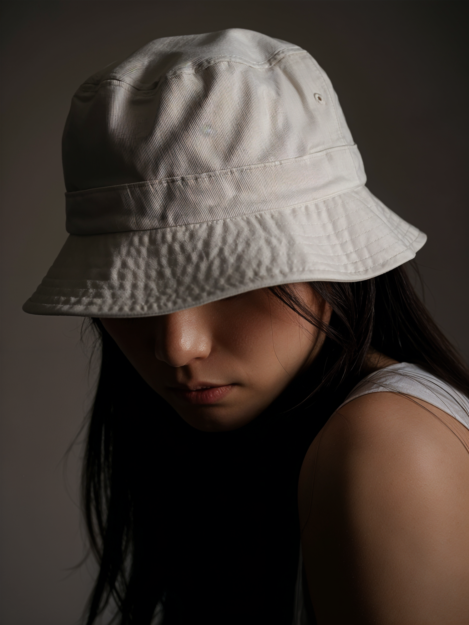 Introspective Portrait with Bucket Hat