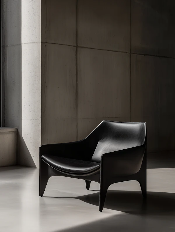 Modern Black Armchair