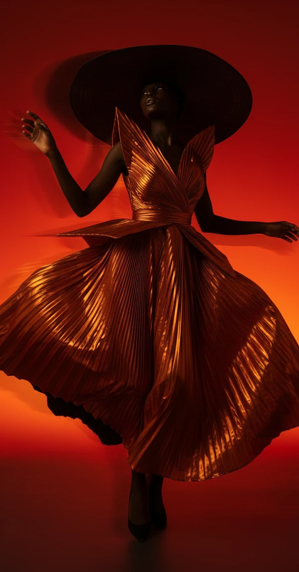 Elegant Orange Attire