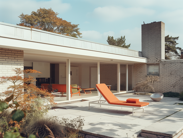 Mid-Century Modern House with Garden