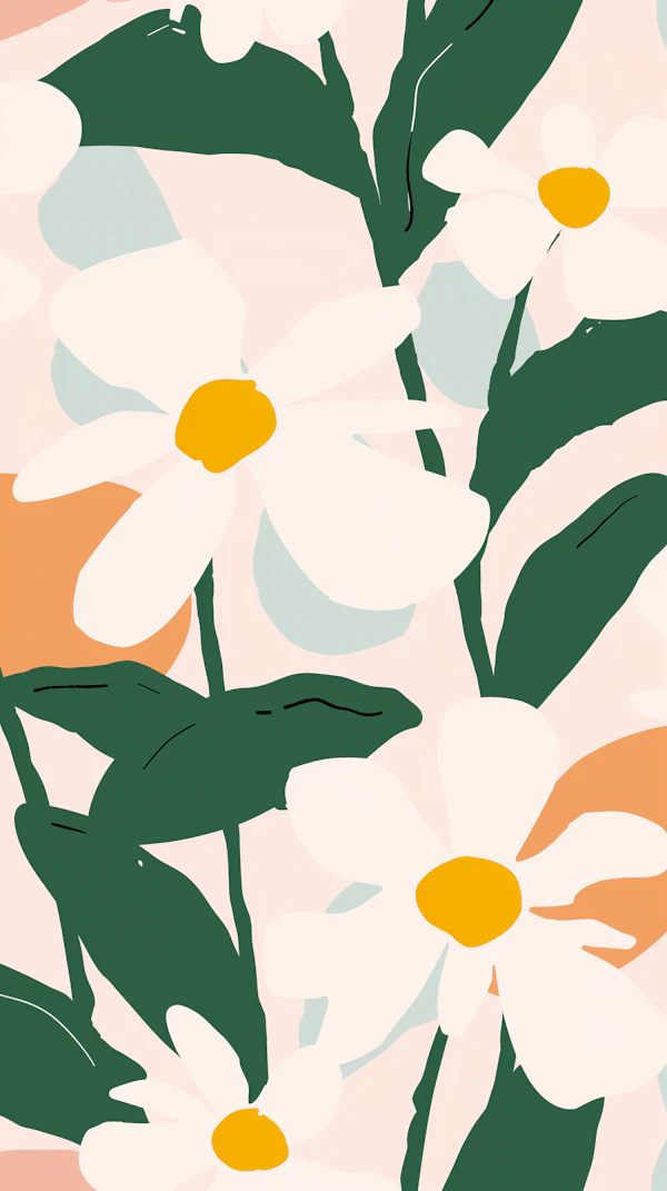 Modern Daisy Illustration