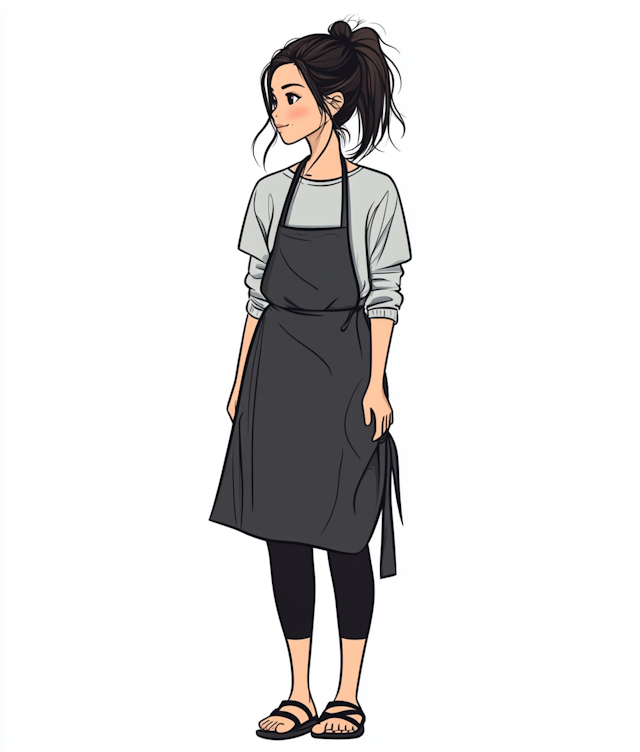 Casual Young Woman Illustration