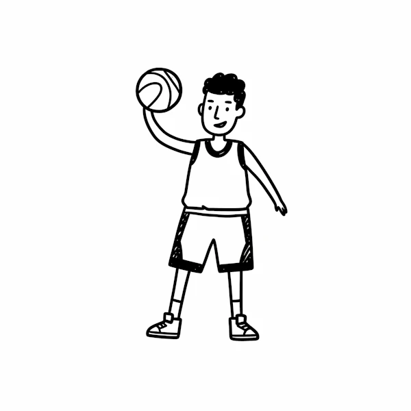 Basketball Cartoon Art