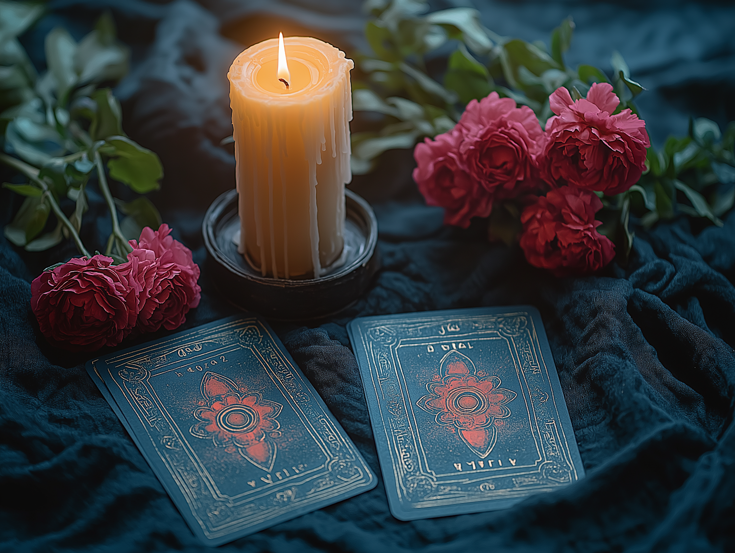 Mystical Tarot Card Setup