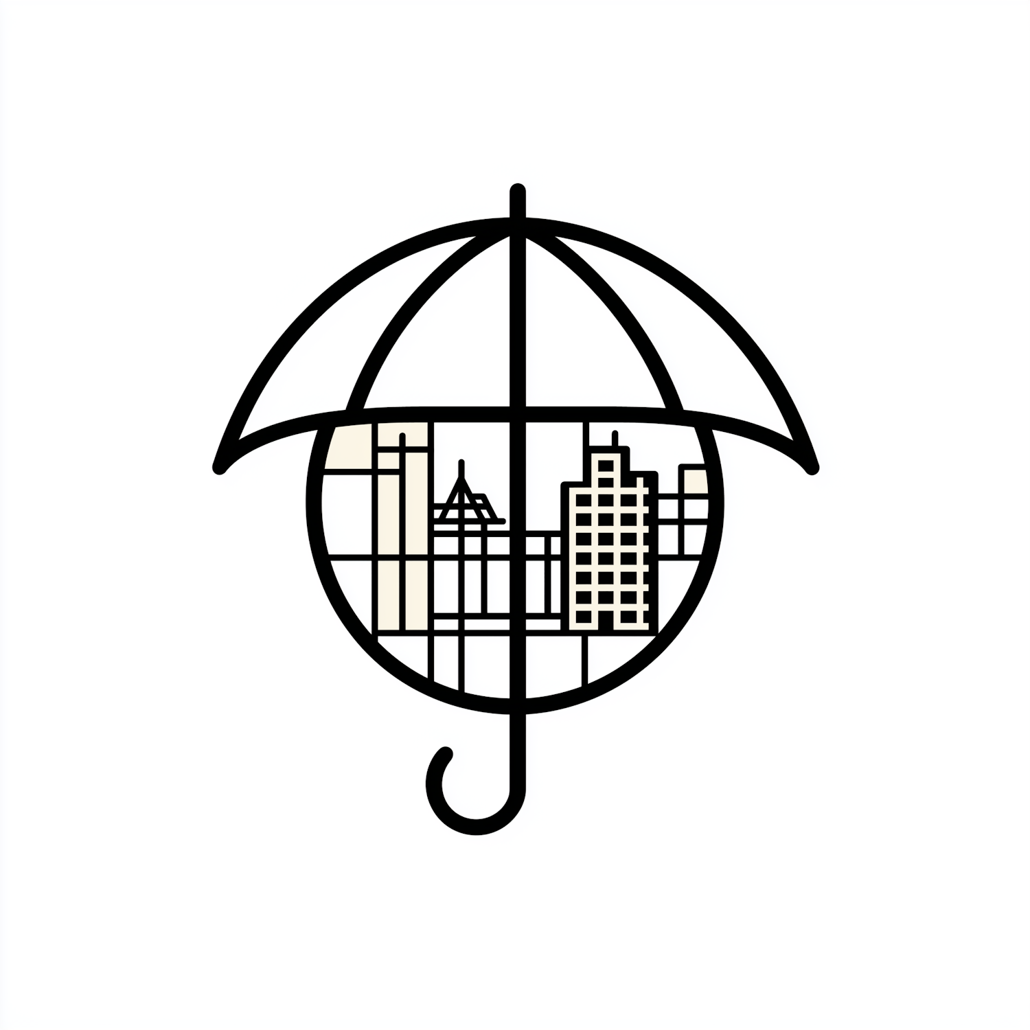 Cityscape Umbrella Illustration