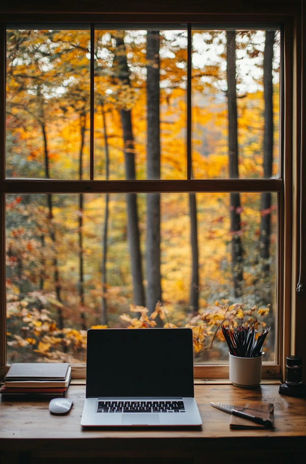 Cozy Autumn Workspace