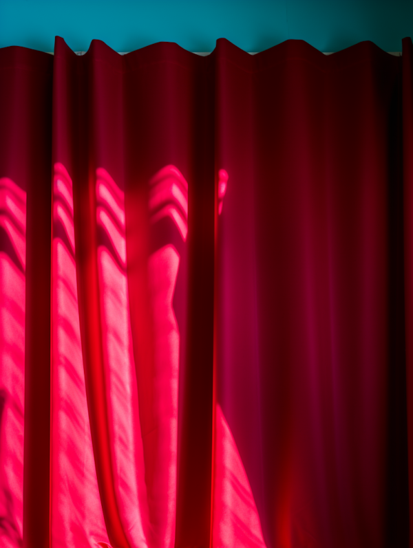 Elegant Theatrical Red Curtain