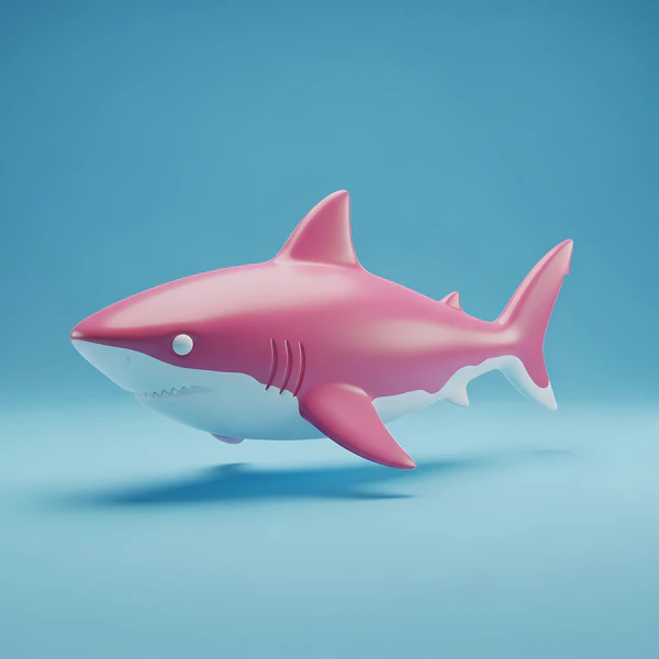 Pink Cartoon Shark