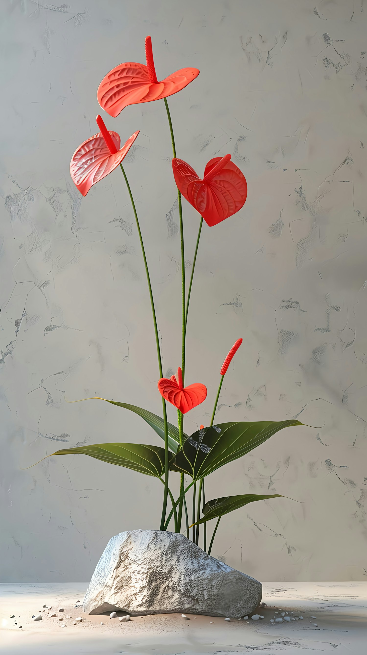 Striking Red Anthuriums