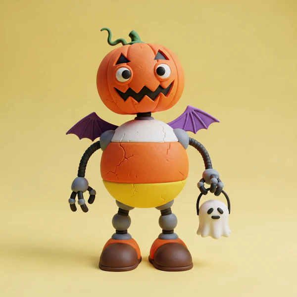 Halloween Robot Character