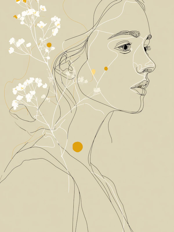 Floral Profile Art