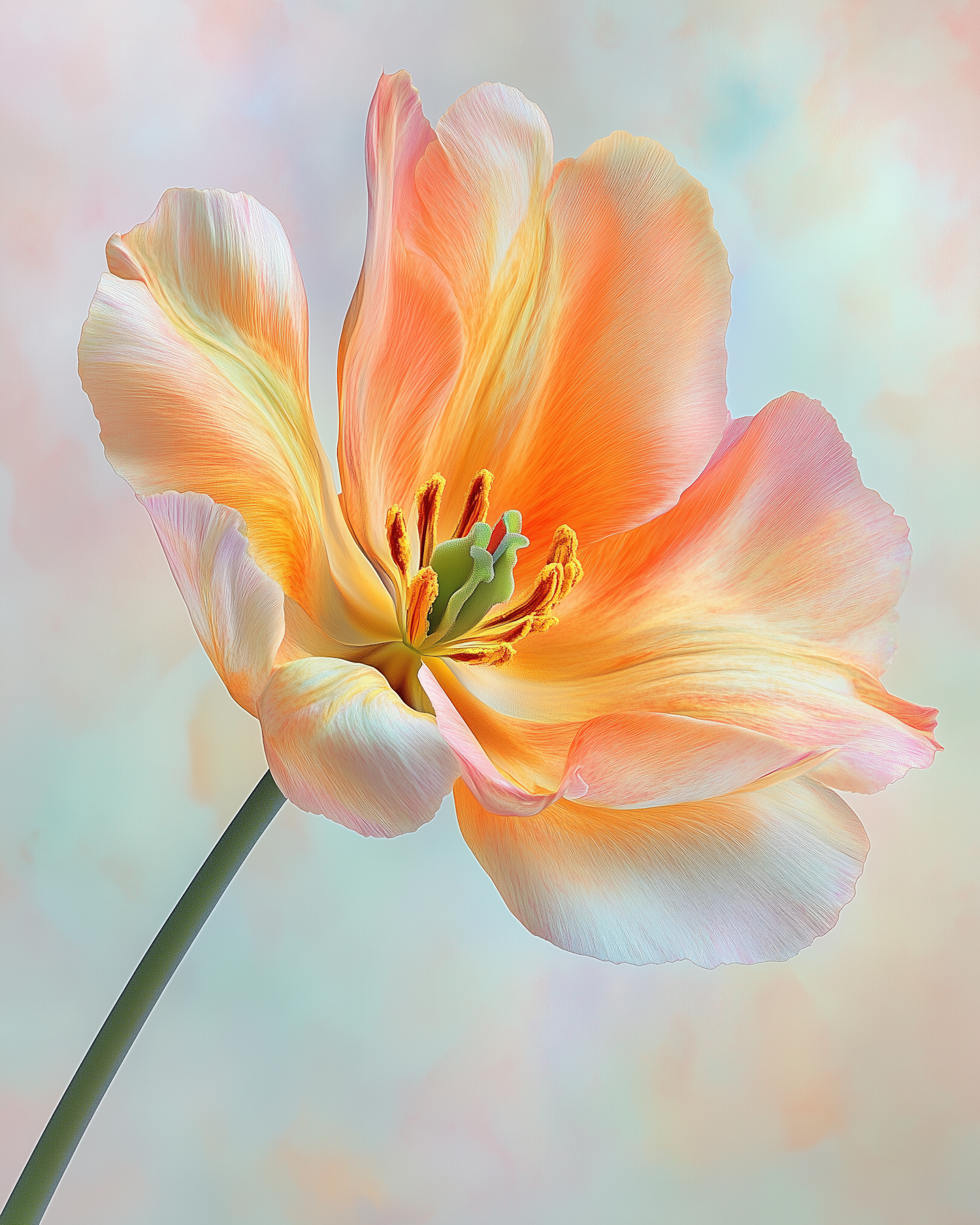 Striking Flower with Translucent Petals