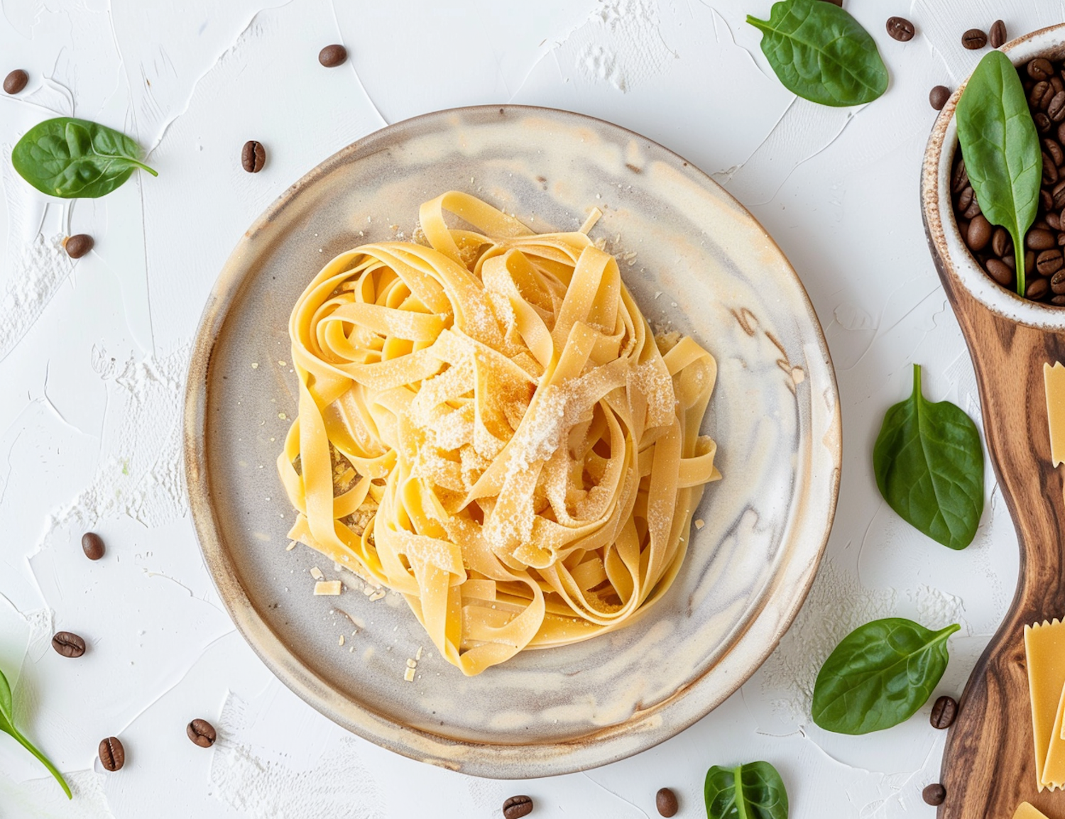 Fettuccine Pasta with Fresh Ingredients