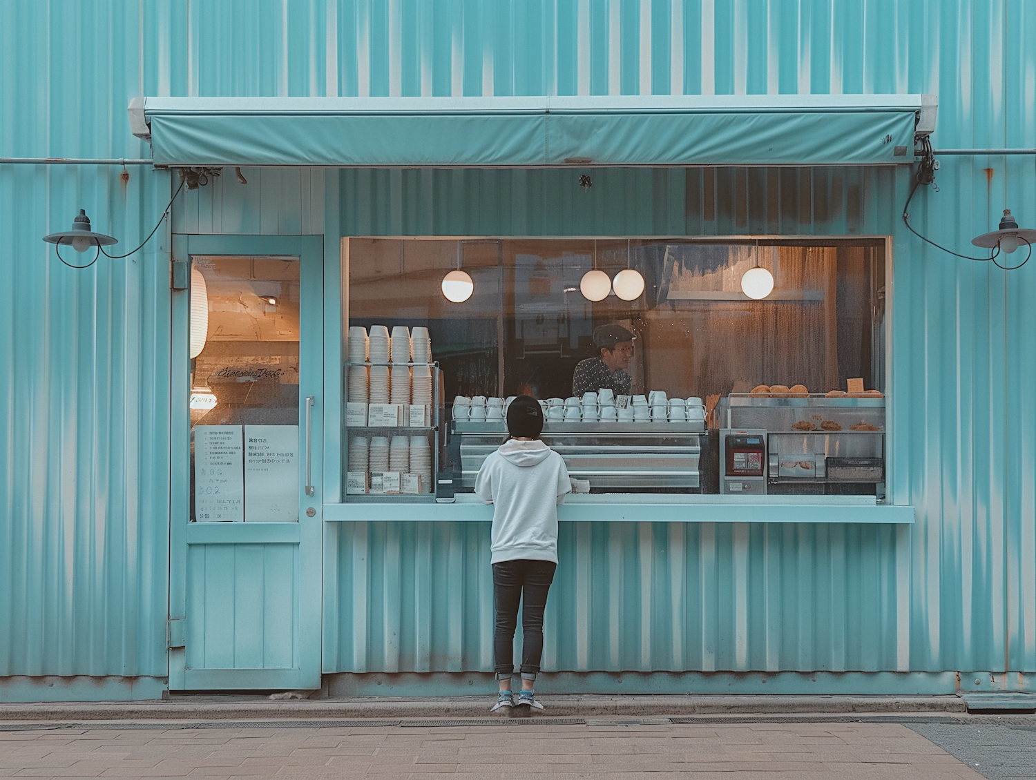 Turquoise Outdoor Kiosk