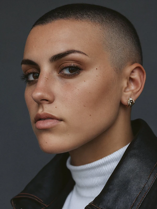 Portrait With Shaved Head