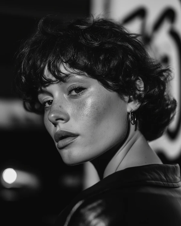 Black-and-White Portrait