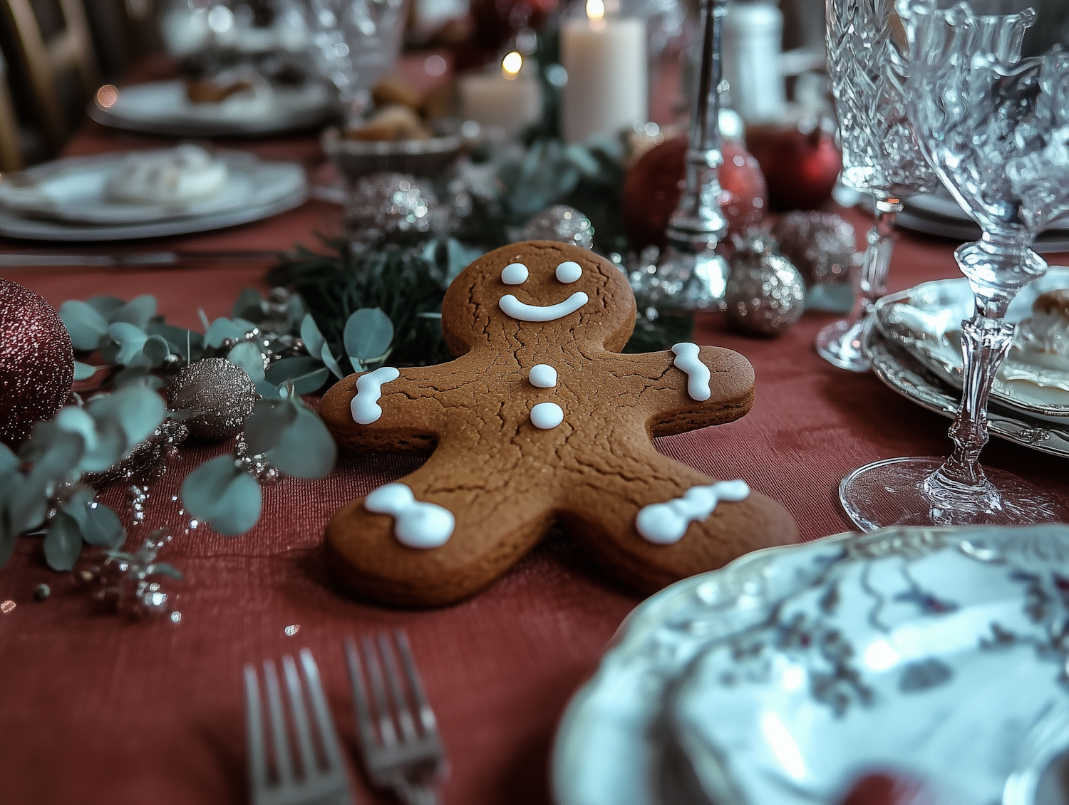 Festive Holiday Table Setting