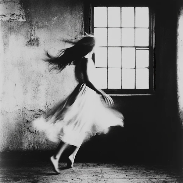 Ethereal Woman in Motion
