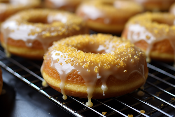 Golden Sprinkle Glazed Doughnut Delight