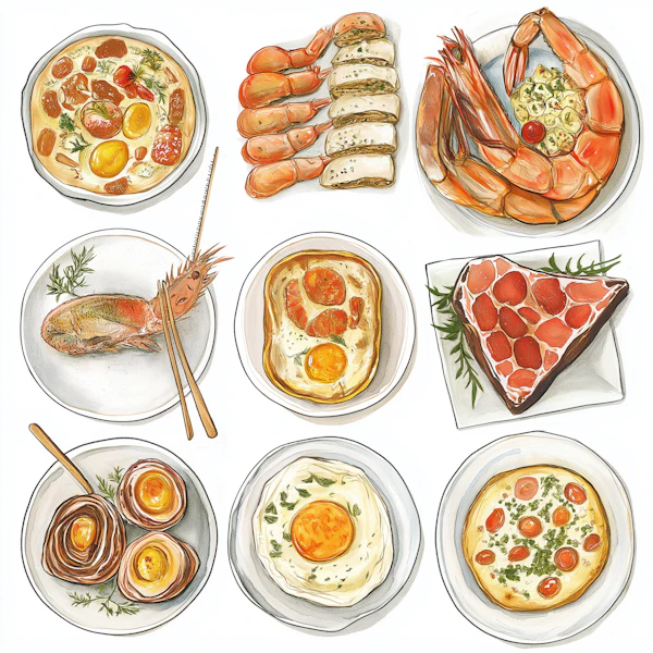 Vibrant Food Grid