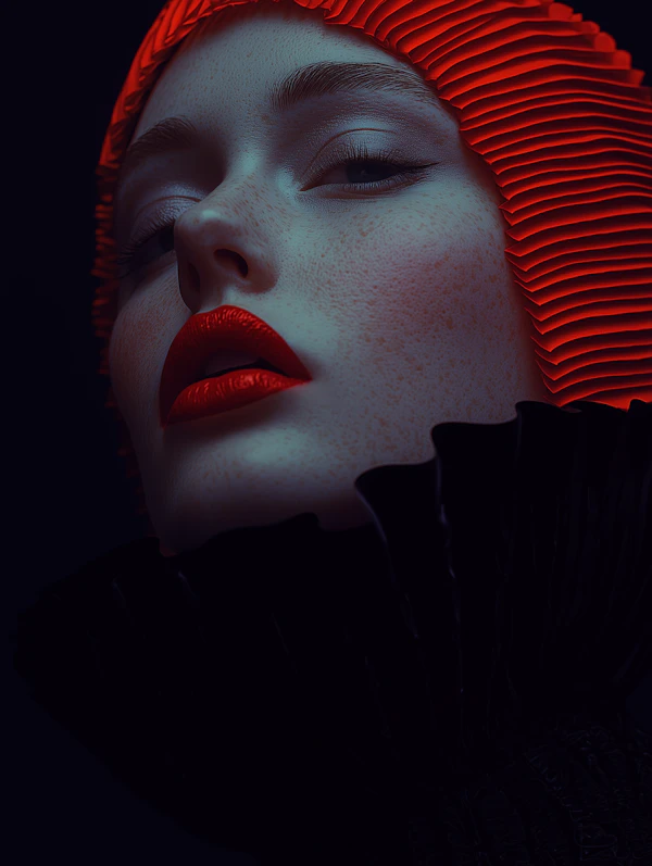 Dramatic Freckled Portrait