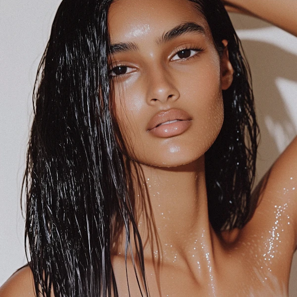 Close-up Portrait with Wet Hair