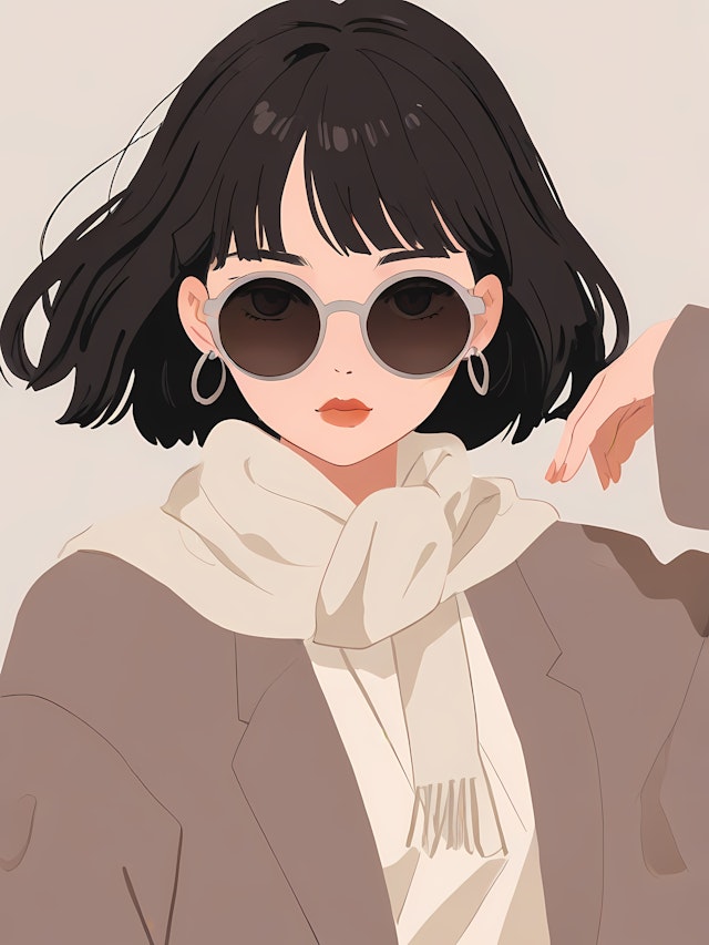 Stylized Portrait with Sunglasses