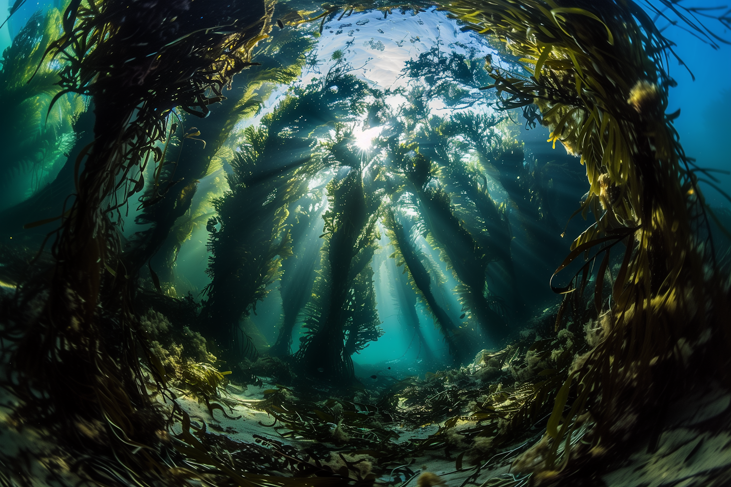 Sunlit Kelp Forest